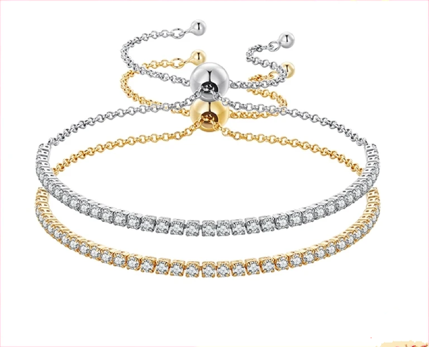 Chloe 01 - 14K Gold Plated CZ Classic Tennis Bracelet, 925 Sterling Silver