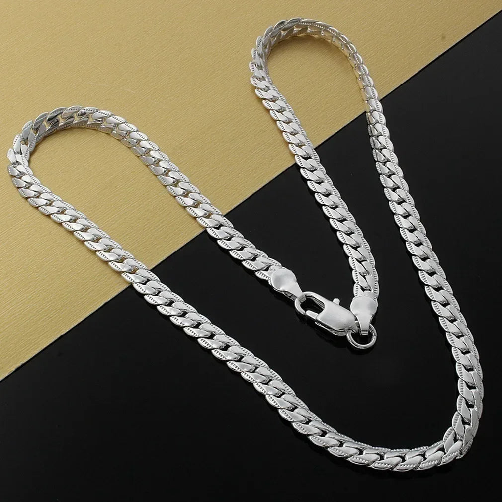 Nicky 04 - 925 Sterling Silver 6MM Necklace