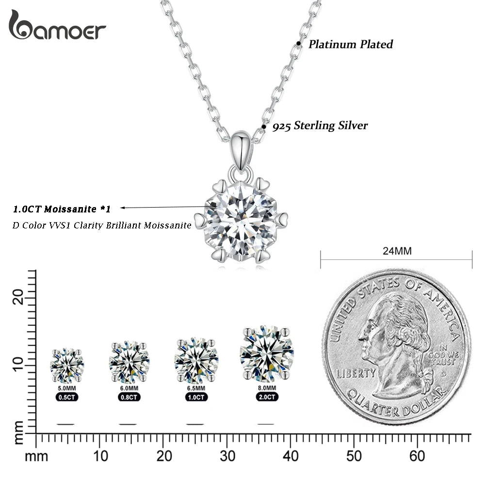 Nicky 03 - 1 Carat Moissanite Pendant Necklace